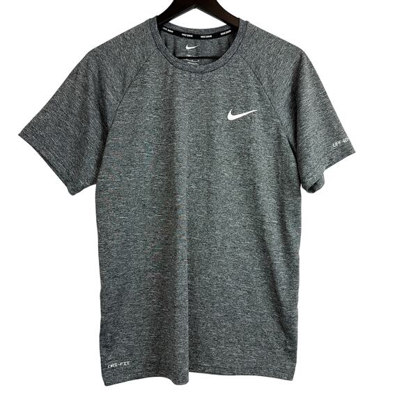 Nike Mens Hydroguard Swim Shirt Gray UPF 40+ - M - Picture 1 of 7